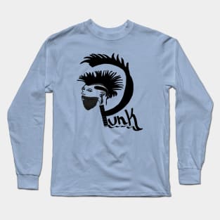 Punk Mohawk hairstyle design Long Sleeve T-Shirt